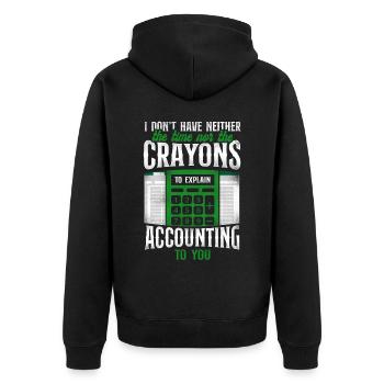 Accountant Bookkeeper Accounting - Unisex Premium Organic Zip Hoodie - black - Back - Nico (187cm)