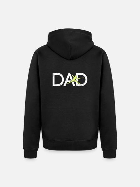 Fechten Papa - Unisex Premium Bio Zip Hoodie - Schwarz