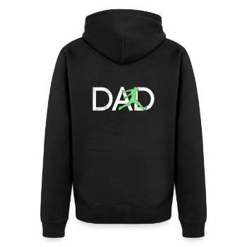 Parkour Papa - Unisex Premium Organic Zip Hoodie - black - Back - Nico (187cm)