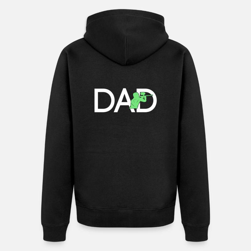 Paintball Papa - Veste à capuche bio Premium Unisexe - noir