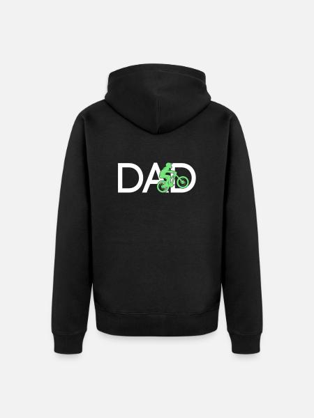Mountain Bike Dad - Unisex Premium Organic Zip Hoodie - black