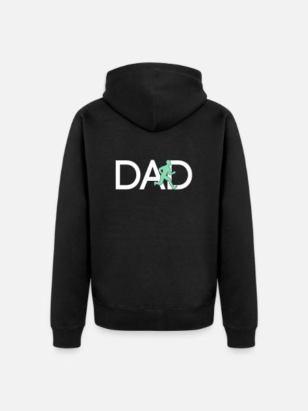 Joggen Papa - Unisex Premium Bio Zip Hoodie - Schwarz