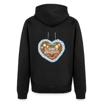 Klaones Zwackerl Festival folklorique bavarois de costumes - Veste à capuche bio Premium Unisexe - noir - Dos - Nico (187cm)