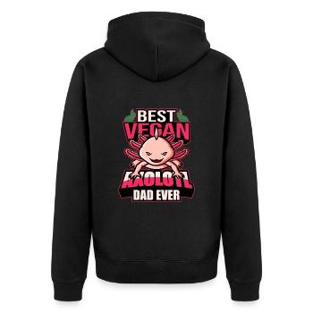 Axolotl Vegan | Pet Tail Lurch Idée cadeau - Veste à capuche bio Premium Unisexe - noir - Dos - Nico (187cm)