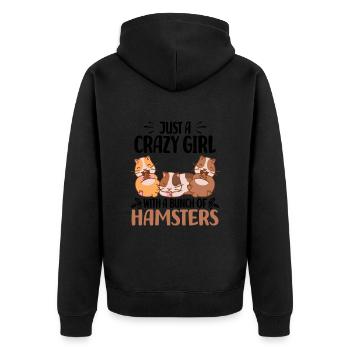 Hamster - Veste à capuche bio Premium Unisexe - noir - Dos - Nico (187cm)