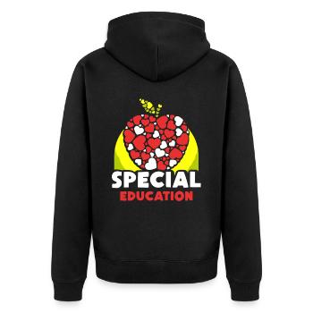 Special Education Teacher Profession Special Education Teacher - Unisex Premium Organic Zip Hoodie - black - Back - Nico (187cm)