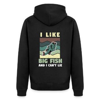 Pêcheur Pêcheur Pêche Canne à pêche Pêche Pêcheur - Veste à capuche bio Premium Unisexe - noir - Dos - Nico (187cm)
