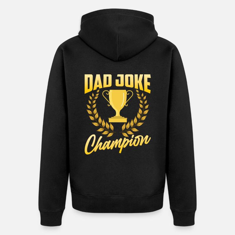Papa Blague Papa Blagues Père - Veste à capuche bio Premium Unisexe - noir