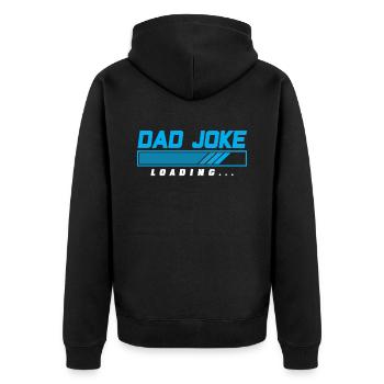 Dad Joke Papa Witz Jokes Vater - Unisex Premium Bio Zip Hoodie - Schwarz - Hinten - Nico (187cm)