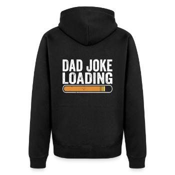 Dad Joke Papa Witz Jokes Vater - Unisex Premium Bio Zip Hoodie - Schwarz - Hinten - Nico (187cm)