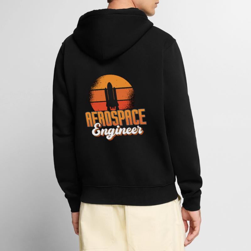 Rocket Space Aerospace Engineer Engineering Unisex Premium Bio Zip Hoodie