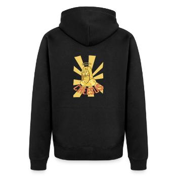 Jésus-Christ Fromage Église Christianisme Religion - Veste à capuche bio Premium Unisexe - noir - Dos - Nico (187cm)