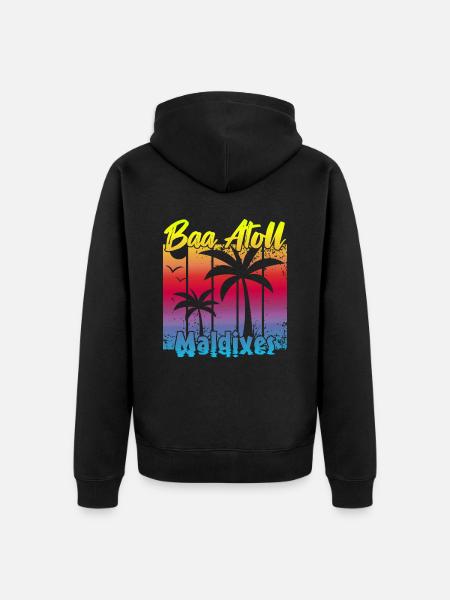 Baa Atoll Maldives - Veste à capuche bio Premium Unisexe - noir