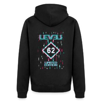 Birthday Level 62 Gaming Limited Edition Gamer - Unisex Premium Organic Zip Hoodie - black - Back - Nico (187cm)