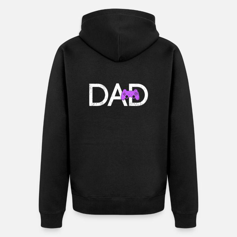 Papa de jeu - Veste à capuche bio Premium Unisexe - noir
