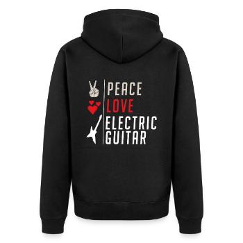 Instrument de musique de guitare électrique - Veste à capuche bio Premium Unisexe - noir - Dos - Nico (187cm)