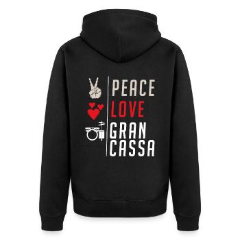 Gran Cassa Instrument de musique Grosse Caisse - Veste à capuche bio Premium Unisexe - noir - Dos - Nico (187cm)