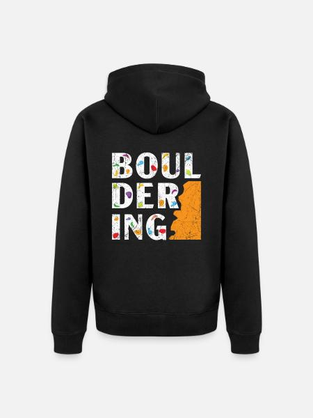 Boulderer Escalade Alpinisme Bloc - Veste à capuche bio Premium Unisexe - noir