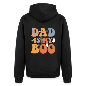 Dad Is My Boo Halloween Costume Party With - Unisex Premium Organic Zip Hoodie - black - Back - Nico (187cm)