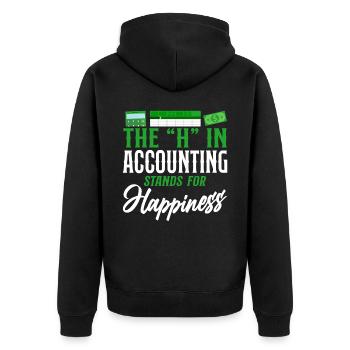 Accountant Bookkeeper Accounting - Unisex Premium Organic Zip Hoodie - black - Back - Nico (187cm)