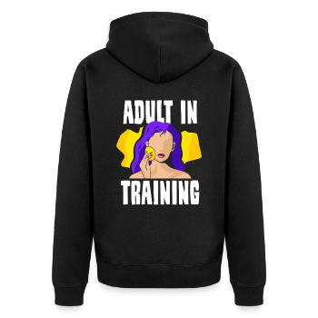Adulte en éducation Anniversaire d’adulte - Veste à capuche bio Premium Unisexe - noir - Dos - Nico (187cm)