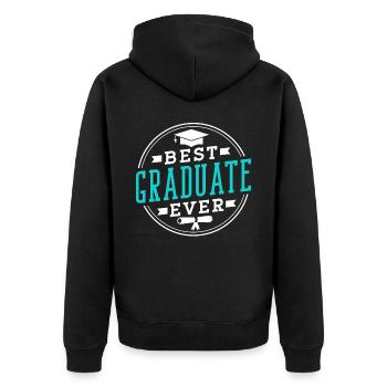 Meilleur diplômé de tous les temps Diplômés diplômés - Veste à capuche bio Premium Unisexe - noir - Dos - Nico (187cm)