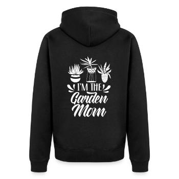 Je suis La Maman Jardin Mère Horticulture Jardinier - Veste à capuche bio Premium Unisexe - noir - Dos - Nico (187cm)