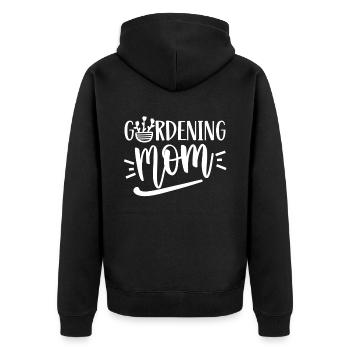 Jardin Mama Mère Jardinier Horticulture - Veste à capuche bio Premium Unisexe - noir - Dos - Nico (187cm)