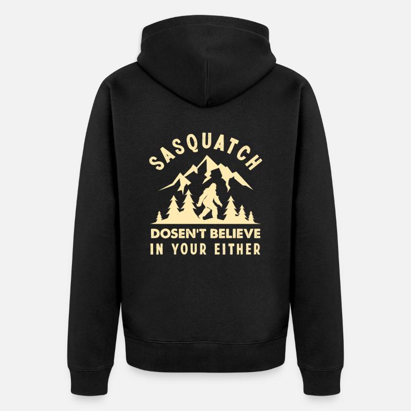 Bigfoot Hunter Mythe Créature Créature - Veste à capuche bio Premium Unisexe - noir