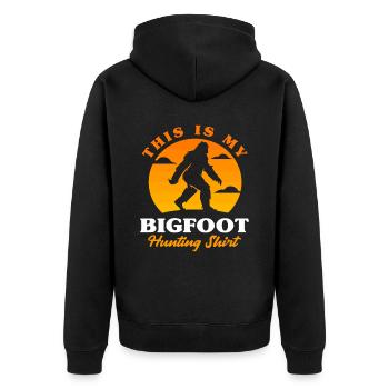 Chemise Bigfoot Hunter - Veste à capuche bio Premium Unisexe - noir - Dos - Nico (187cm)