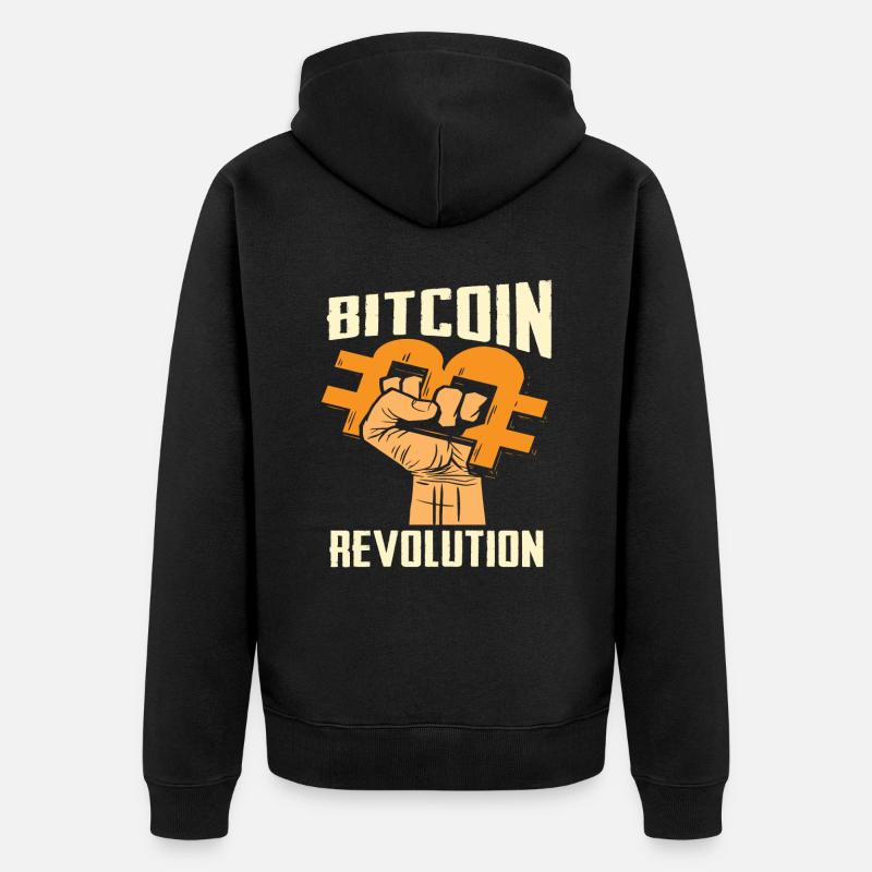 Révolution Bitcoin - Veste à capuche bio Premium Unisexe - noir