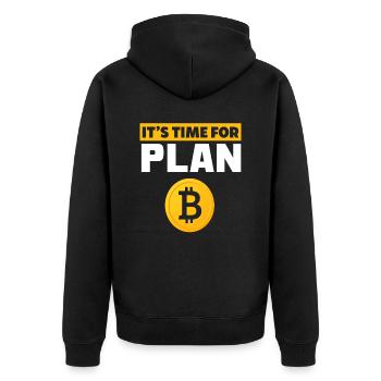 Le Bitcoin - Veste à capuche bio Premium Unisexe - noir - Dos - Nico (187cm)