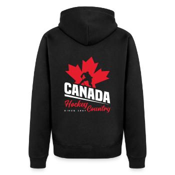 Hockey sur glace au Canada - Veste à capuche bio Premium Unisexe - noir - Dos - Nico (187cm)