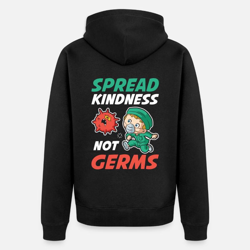 Spread Kindness Krankenschwester Geschenk - Unisex Premium Bio Zip Hoodie - Schwarz