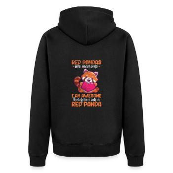 Panda - Veste à capuche bio Premium Unisexe - noir - Dos - Nico (187cm)
