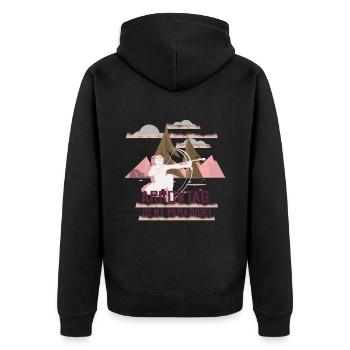 Arrowtag Tir à l’arc - Veste à capuche bio Premium Unisexe - noir - Dos - Nico (187cm)
