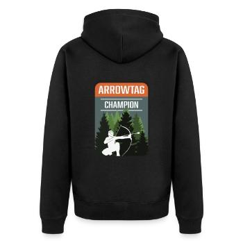 Arrowtag Champion - Veste à capuche bio Premium Unisexe - noir - Dos - Nico (187cm)