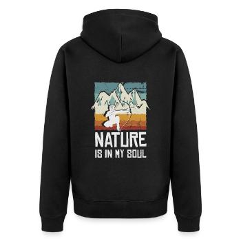 Arrowtag, Tir à l’arc - Veste à capuche bio Premium Unisexe - noir - Dos - Nico (187cm)