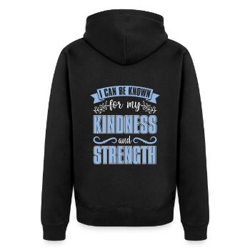 Mental Health Coffee I Can Be Known Care Anxiety - Unisex Premium Bio Zip Hoodie - Schwarz - Hinten - Nico (187cm)