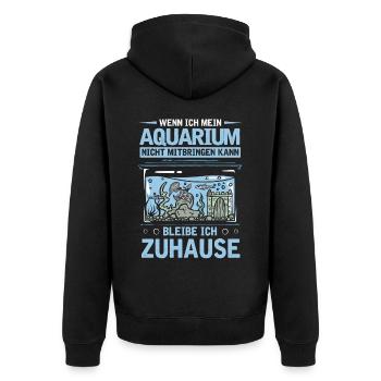 Development of aquarists, aquarium - Unisex Premium Organic Zip Hoodie - black - Back - Nico (187cm)