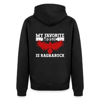 Ma musique préférée Ragnarock Nordic Viking - Veste à capuche bio Premium Unisexe - noir - Dos - Nico (187cm)