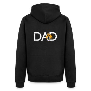 Batterie Papa - Veste à capuche bio Premium Unisexe - noir - Dos - Nico (187cm)