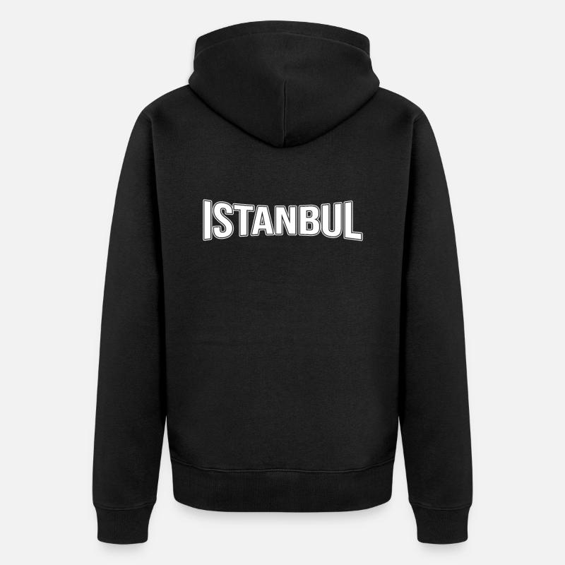 Istanbul - Unisex Premium Bio Zip Hoodie - Schwarz