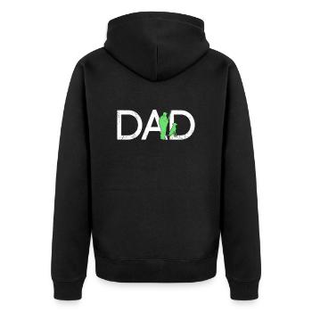 Chasseur Papa - Veste à capuche bio Premium Unisexe - noir - Dos - Nico (187cm)