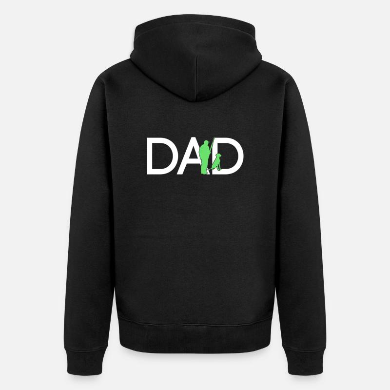 Chasseur Papa - Veste à capuche bio Premium Unisexe - noir