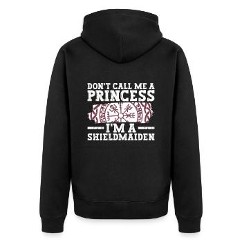 Shieldmaid Mythologie nordique Viking Nordique - Veste à capuche bio Premium Unisexe - noir - Dos - Nico (187cm)