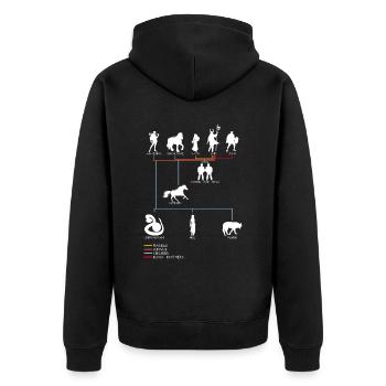 Loki Family Tree Norse Mythology Vikings - Unisex Premium Organic Zip Hoodie - black - Back - Nico (187cm)