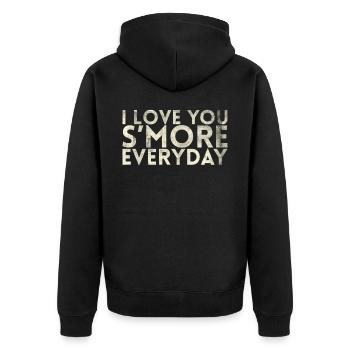 I Love You More Everyday Marriage Design For - Unisex Premium Organic Zip Hoodie - black - Back - Nico (187cm)