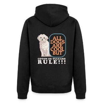 Coton de Tuléar | Cadeau de propriétaire de chien de chien - Veste à capuche bio Premium Unisexe - noir - Dos - Nico (187cm)