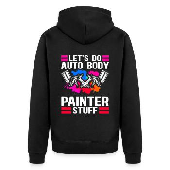 Peintre Véhicule Peintre Airbrush Cadeau - Veste à capuche bio Premium Unisexe - noir - Dos - Nico (187cm)